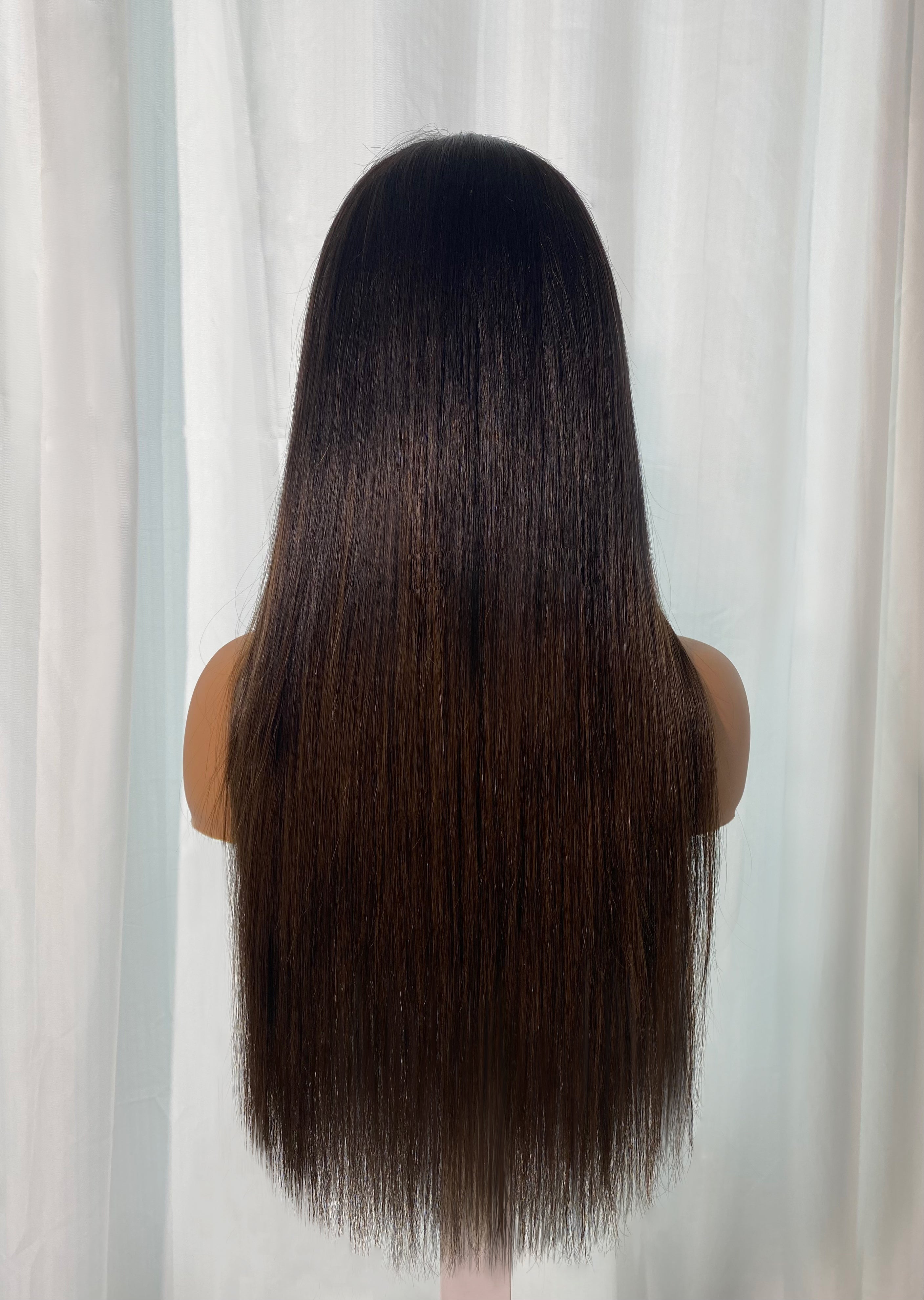 Nebula004 Long Brown Ombre Lace Front Glueless Wig