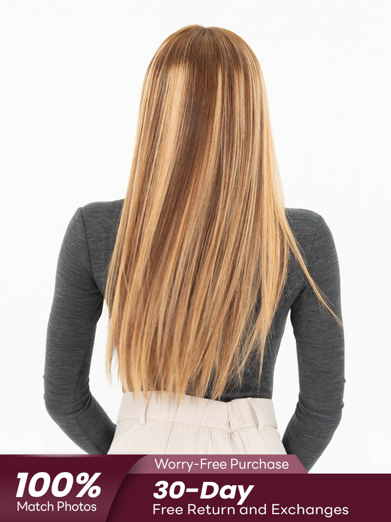 Starlight001 Blonde Balayage Highlight Wig Straight Sleek Hair