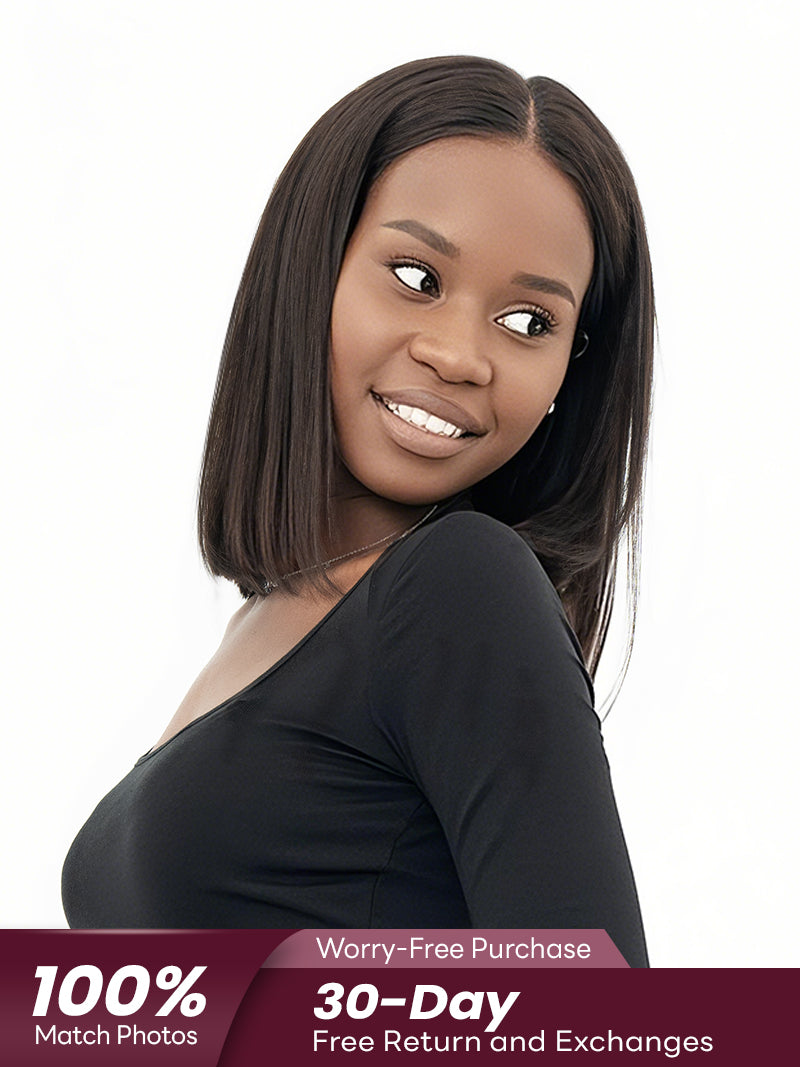Eclipse002 Short Bob Natural black Glueless Lace Wig