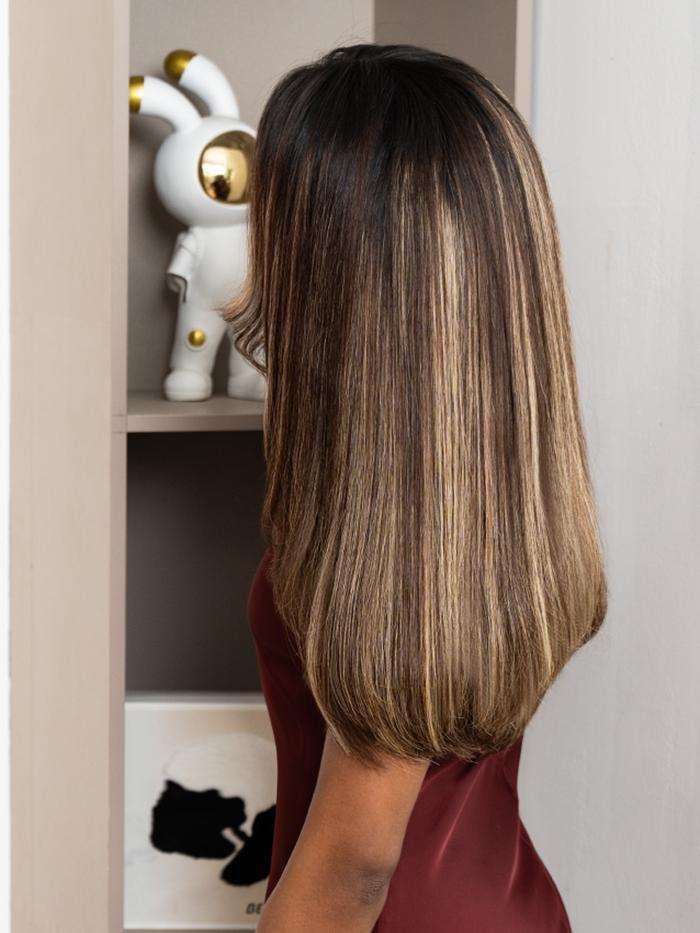 FLASH SALE Nebula005 Face Framing Brown Balayage 13x6 Glueless Lace Wig