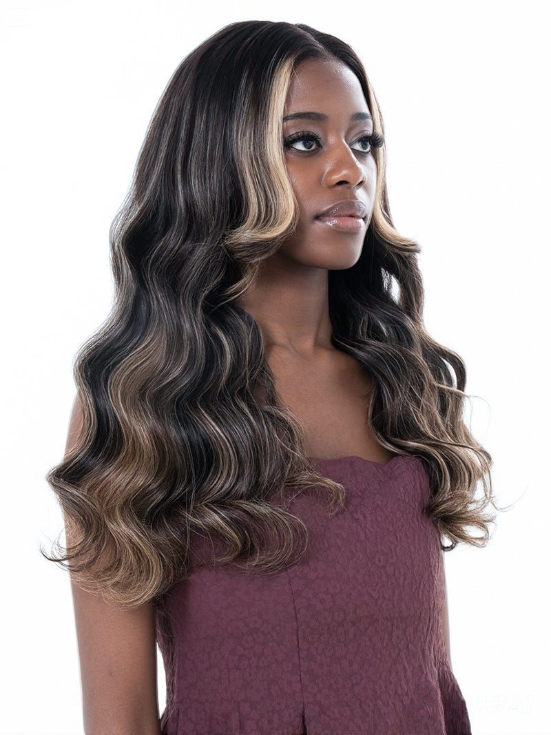 Galaxy005 Ash Blonde Highlight Face Framing Bangs 13x6 Lace Wig