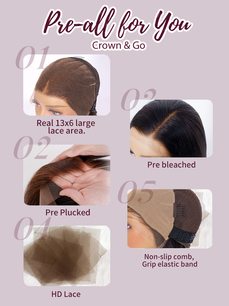 Eclipse003 Natural Black Wavy Human Hair Glueless Wig